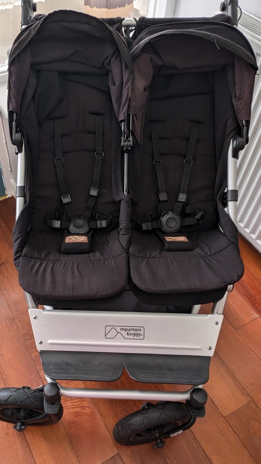 Mountain Buggy Duet Double Pushchair - All Terrrain Twin Easy Folding Black