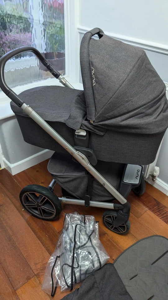 Nuna Mixx Pushchair & Carrycot Set – Dark Mocha Grey