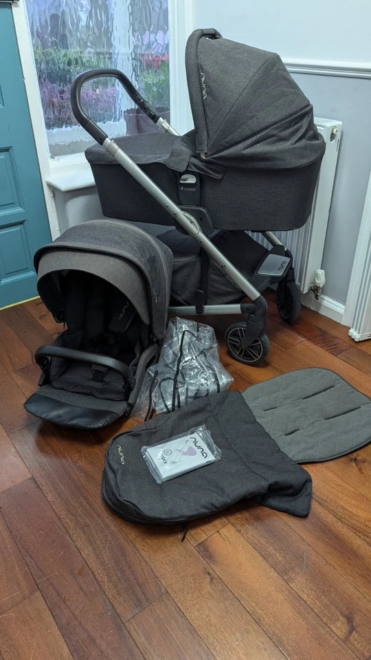 Nuna Mixx Pushchair & Carrycot Set – Dark Mocha Grey